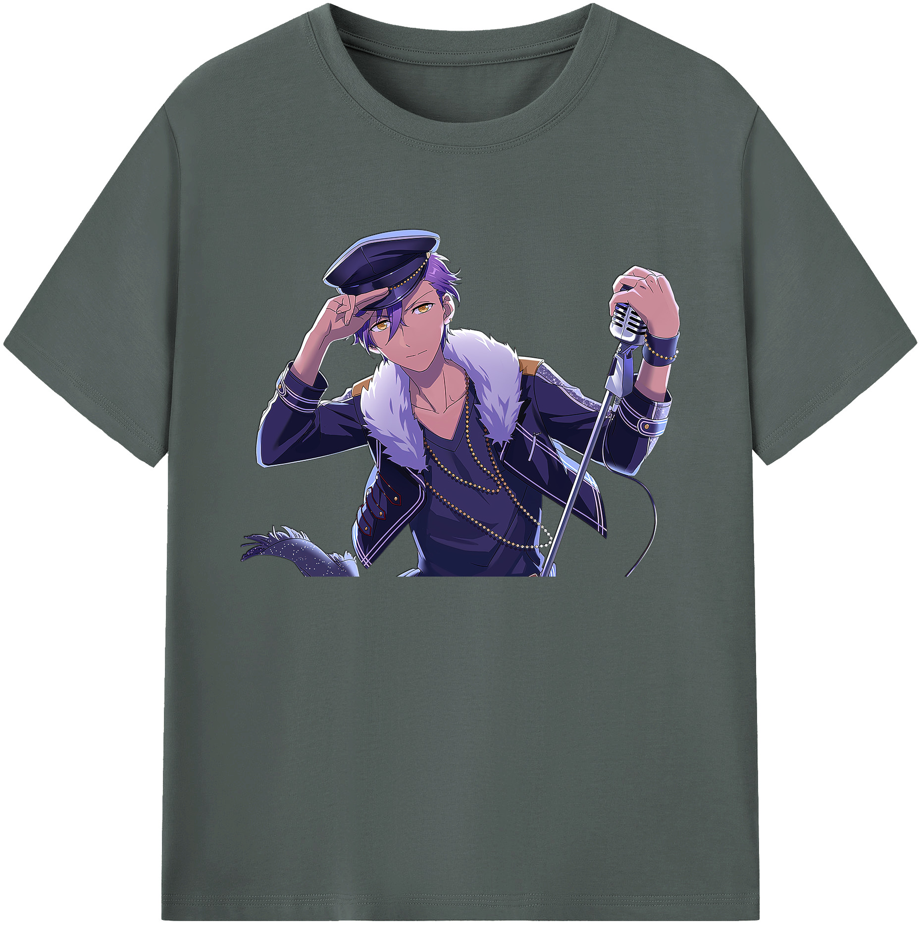 （画像用） あんさんぶるスターズ! Ensemble Stars 綿100％ メンズ半袖Tシャツ｜肌触りやわらか＆通気性